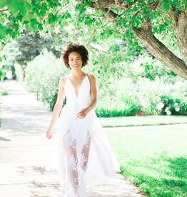 Luxxel Halle Maxi Dress in White