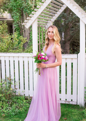 Luxxel Selena Tulle Maxi Dress in Lilac