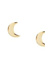 Right Hand Gal Moon Studs - Gold