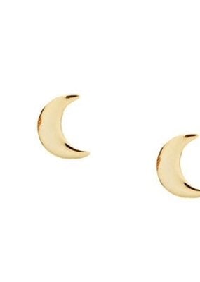 Right Hand Gal Right Hand Gal - Moon Studs in 14K Yellow Gold