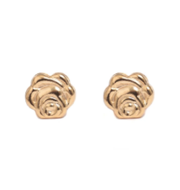 Lisbeth Rose Stud Earring in Gold