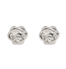 Lisbeth Rose Stud Earring in Silver