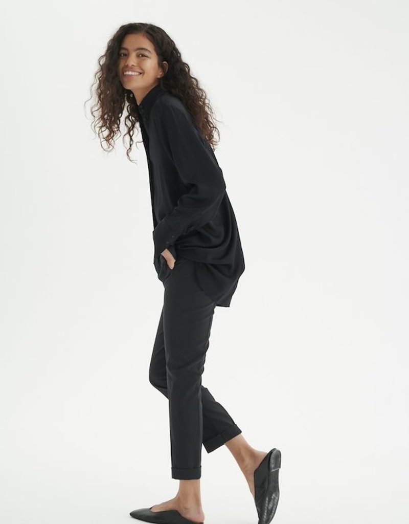 InWear Zella Turn-Up Black Pant (FINAL SALE)