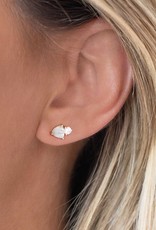 Leah Alexandra Duo Stud Earrings - Moonstone