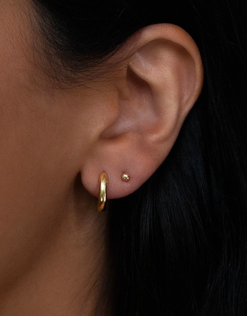 Leah Alexandra Margo Mini Hoops - Gold - 10mm