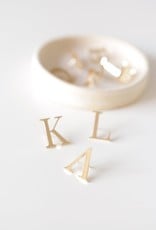 Lark and Ives Gold Monogram Pin