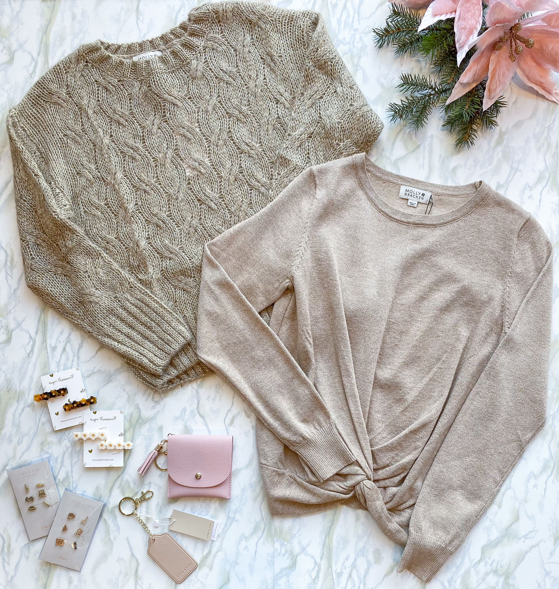 gold knit sweater