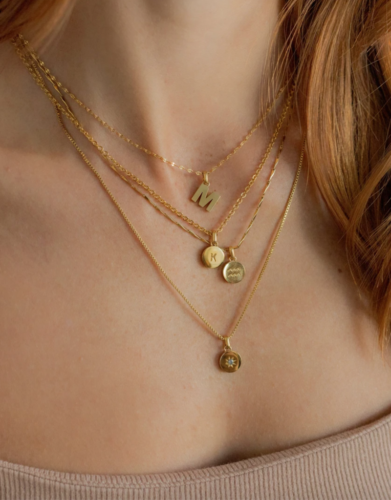 Sugar Blossom Georgie Medelion Letter Necklace