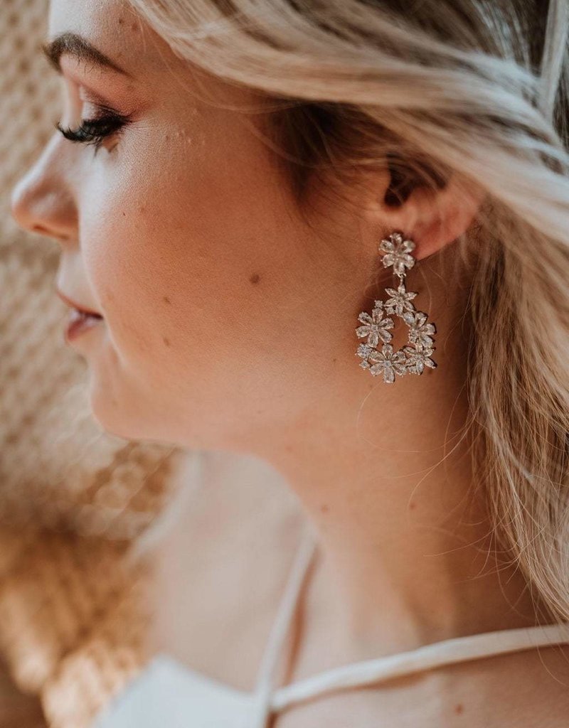 Luna & Stone Laurel Earrings - Silver