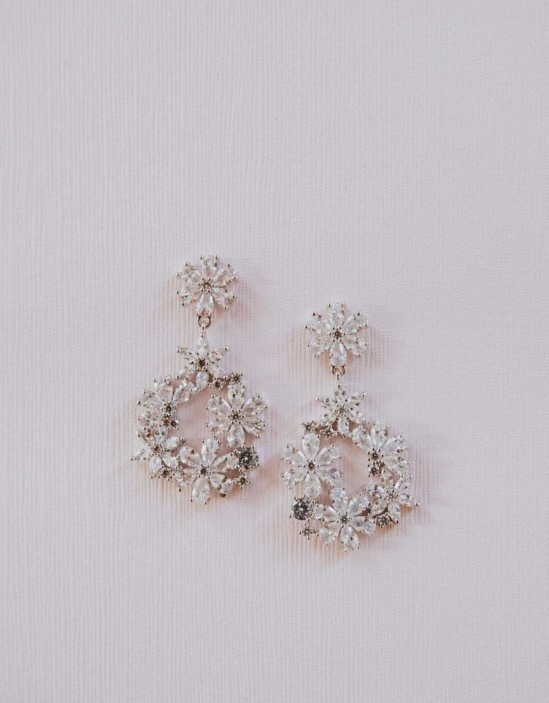 Luna & Stone Laurel Earrings - Silver