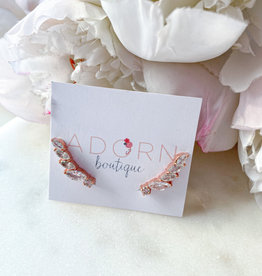 Adorn Collection Jewelry Rose Gold Long Climber Earring