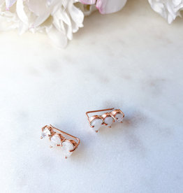 Adorn Collection Jewelry Rose Gold Climber Earring