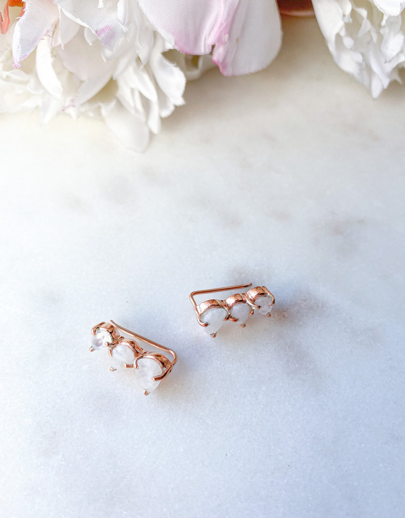 Adorn Collection Jewelry Rose Gold Crawler Earring