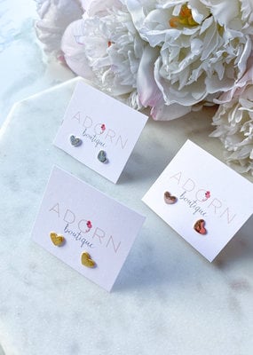 Adorn Collection Jewelry Heart Studs
