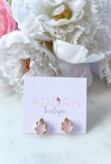 Adorn Collection Jewelry Gold Hexagon Studs