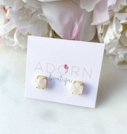Adorn Collection Jewelry Gold Hexagon Studs