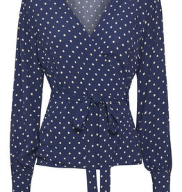 Part Two Gauri Blouse in Navy Polkadot *Only One Left - Size 8*