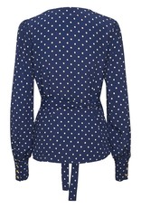 Part Two Gauri Blouse in Navy Polkadot (FINAL SALE)