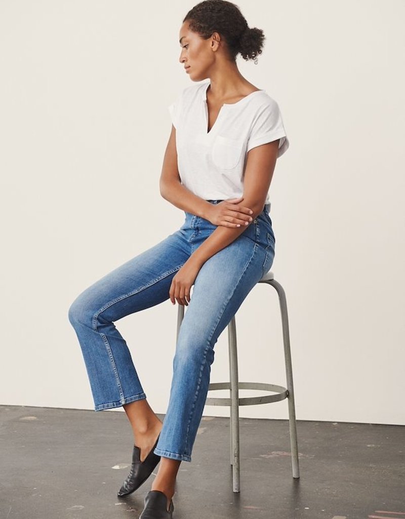 Part Two Ryan Highrise Crop Jean - Light Blue Wash (F