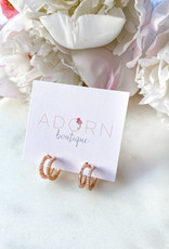 Adorn Collection Jewelry CZ Double Hoops