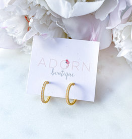 Adorn Collection Jewelry CZ Single Hoops