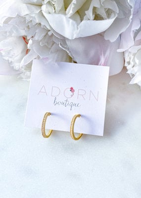 Adorn Collection Jewelry CZ Single Hoops