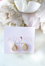 Adorn Collection Jewelry Gold Diamond Shaped Studs