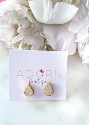 Adorn Collection Jewelry Gold Diamond Shaped Studs