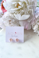 Adorn Collection Jewelry Rose Gold Triangle Studs