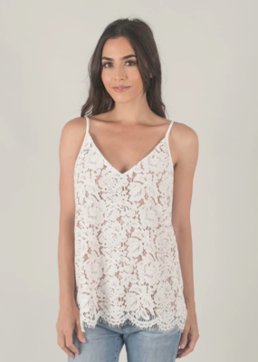 Space46 Jayla Lace Tank in White