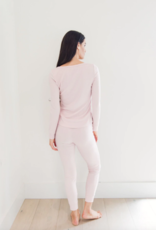 Privilege Sundays Ribbed Henley Sleep Set (FINAL SALE)