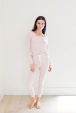 Privilege Sundays Ribbed Henley Sleep Set (FINAL SALE)