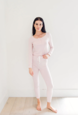 Privilege Sundays Ribbed Henley Sleep Set (FINAL SALE)