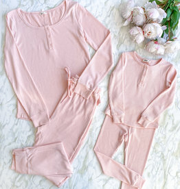 Privilege Kids Sundays Ribbed Henley Sleep Set