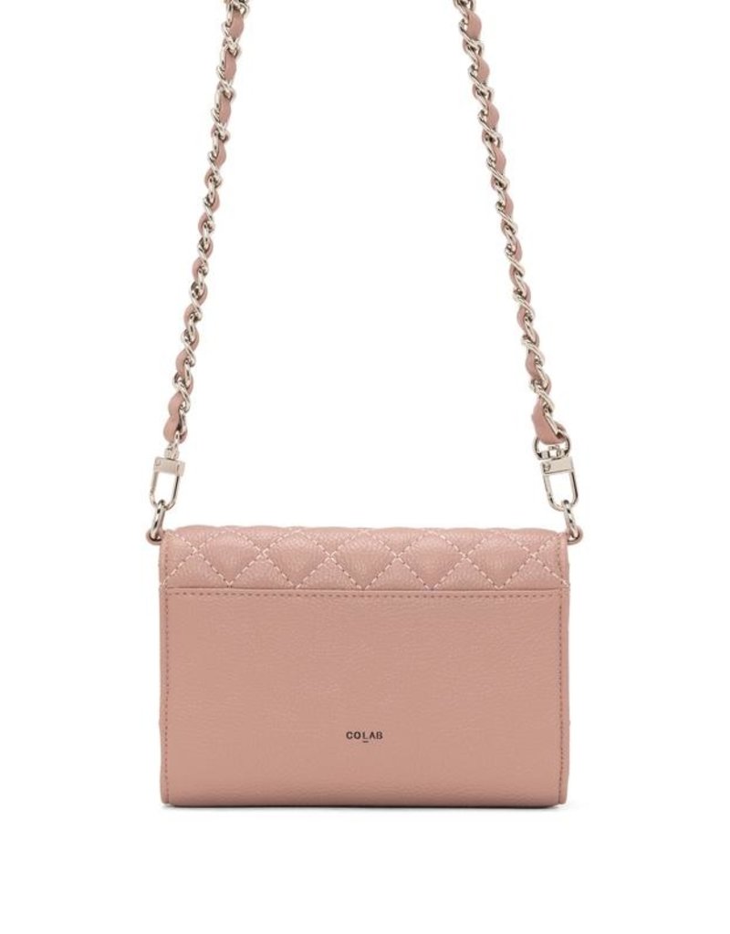Colab Sadie Quilted Crossbody - Dusty Pink