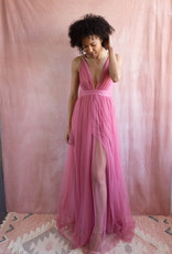 Luxxel Selena Tulle Maxi Dress - Rose