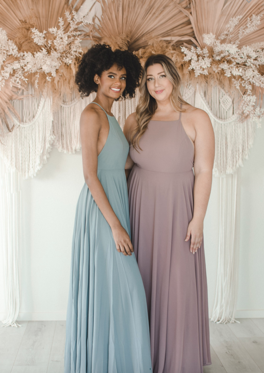 steel grey maxi dress