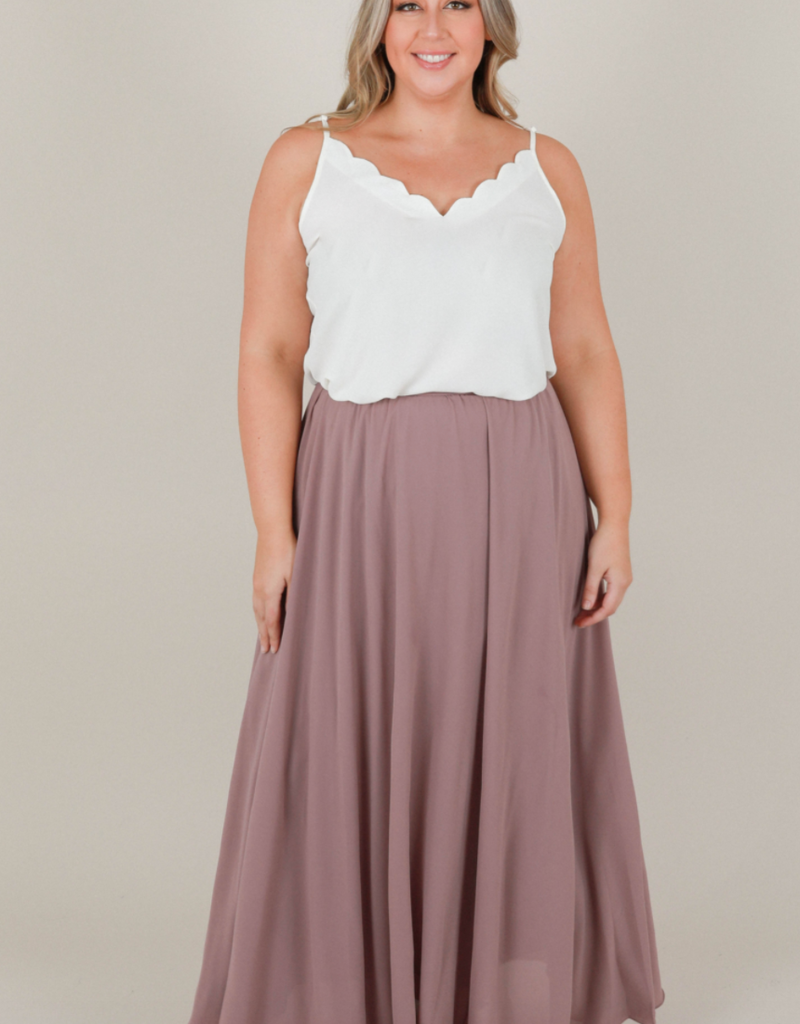 Anabelle Mauve Tulle Maxi Skirt