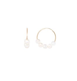 Leah Alexandra Leah Alexandra - Cannes Mini Pearl Hoop Earrings