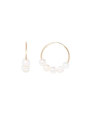 Leah Alexandra Leah Alexandra - Cannes Mini Pearl Hoop Earrings
