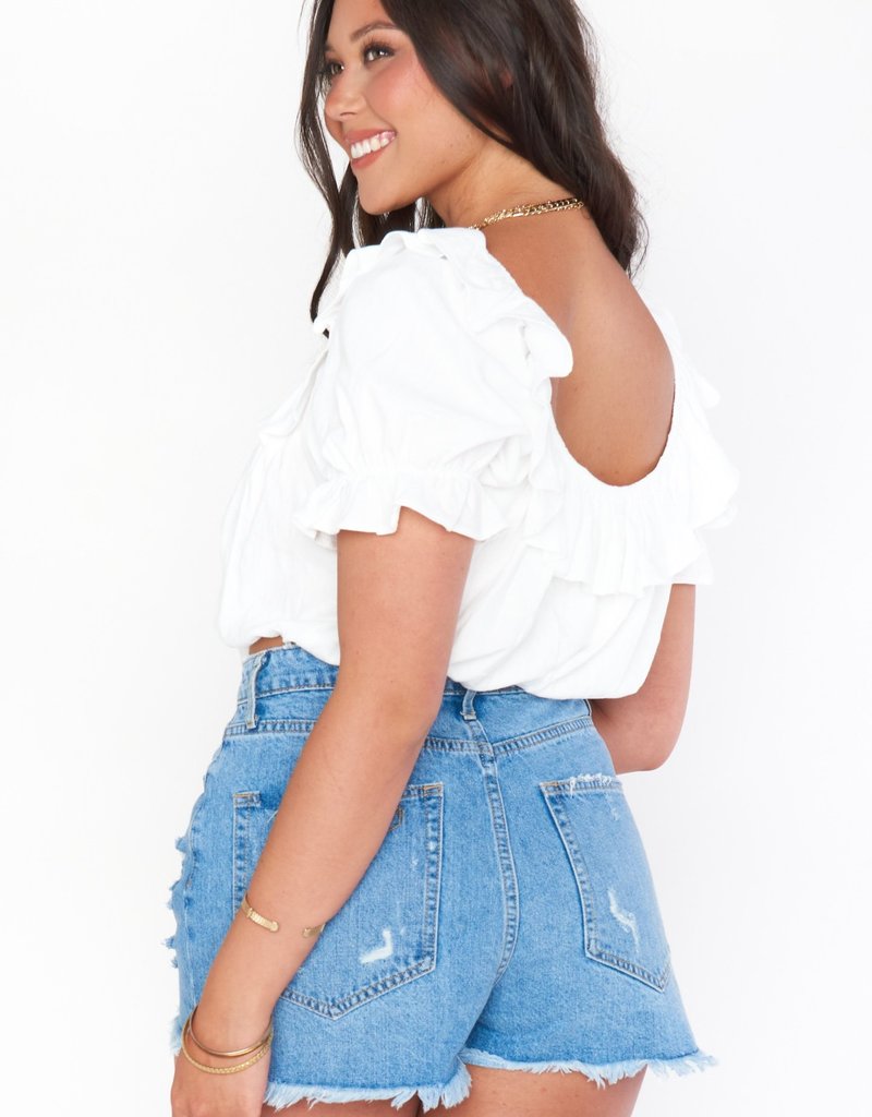 Show Me Your Mumu Jessie Top -  White Linen