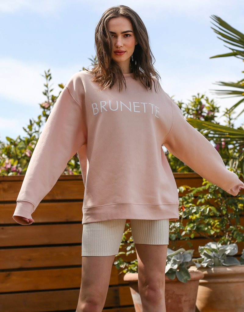 Brunette the Label Brunette Core Crew Sweatshirt - Peach Cream