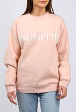 Brunette the Label Brunette Core Crew Sweatshirt - Peach Cream