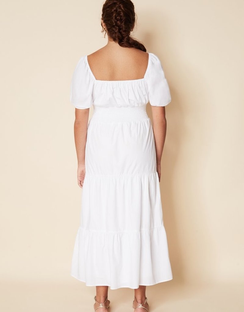 Faithfull Rene Midi Dress - White