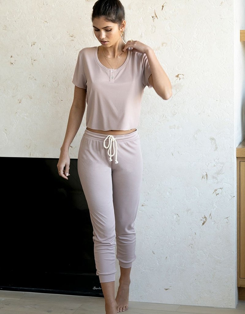 Saltwater Luxe Nina Jogger Pant - Petal Pink (FINAL SALE)