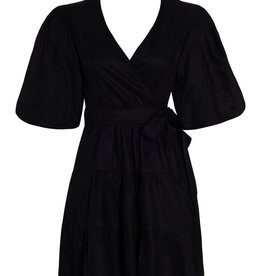 Faithfull Rooney Linen Wrap Mini Dress