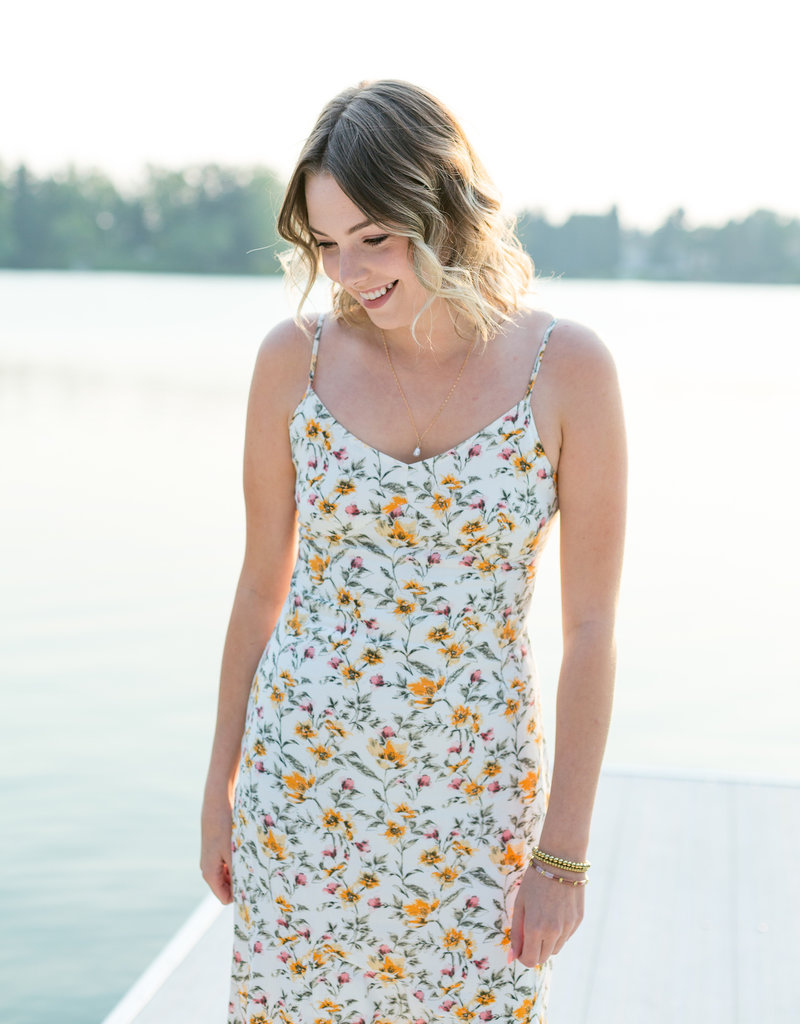 Saltwater Luxe Sharice Tank Midi Dress - Wildflower Print