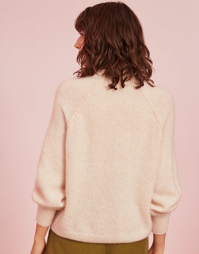 Des Petits Hauts Cosette Beige  High-Neck Pullover (FINAL SALE)