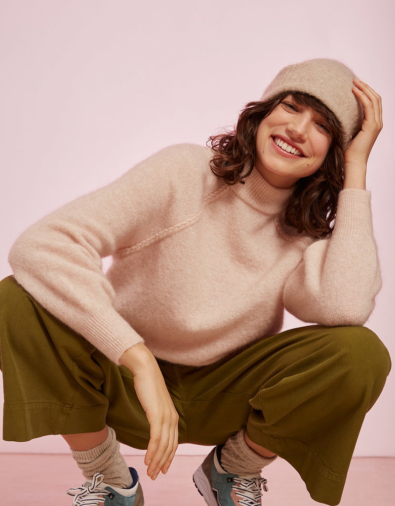 Des Petits Hauts Cosette Beige  High-Neck Pullover (FINAL SALE)