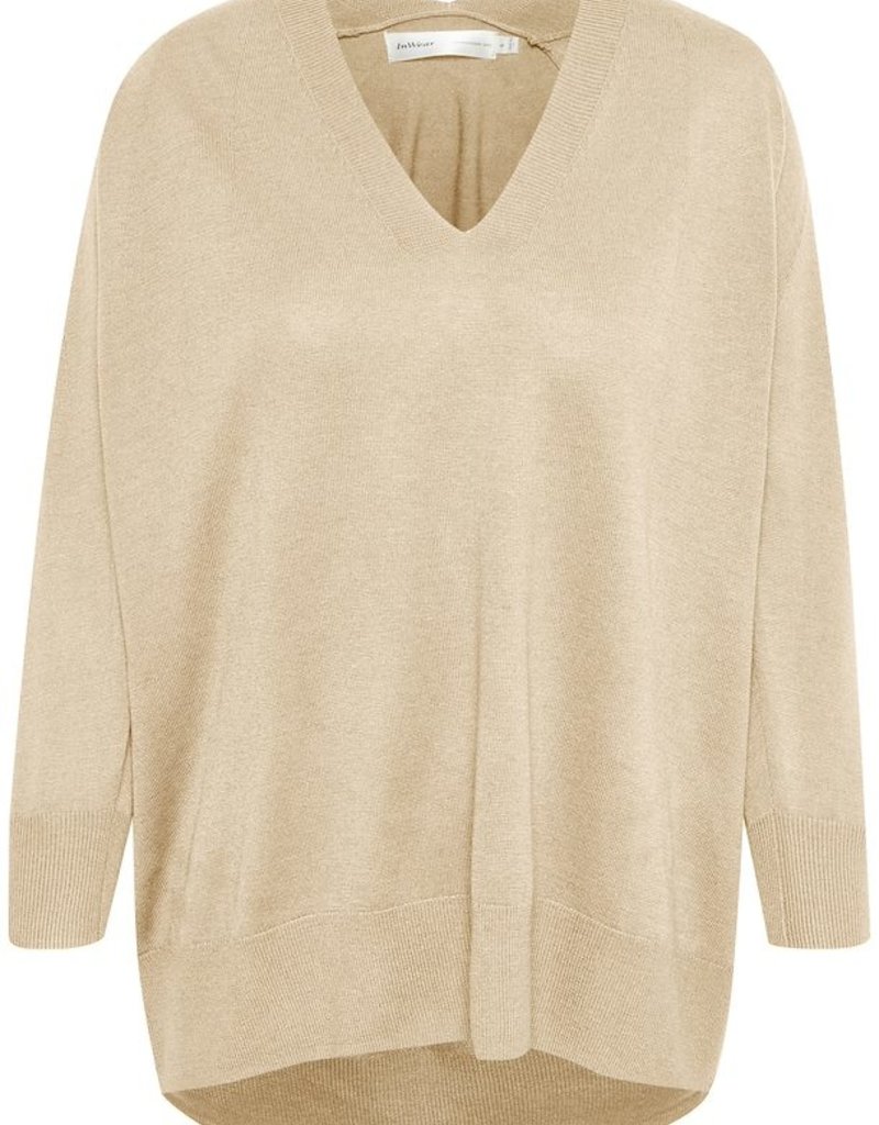 InWear Innes V-Neck Pullover in Powder Beige